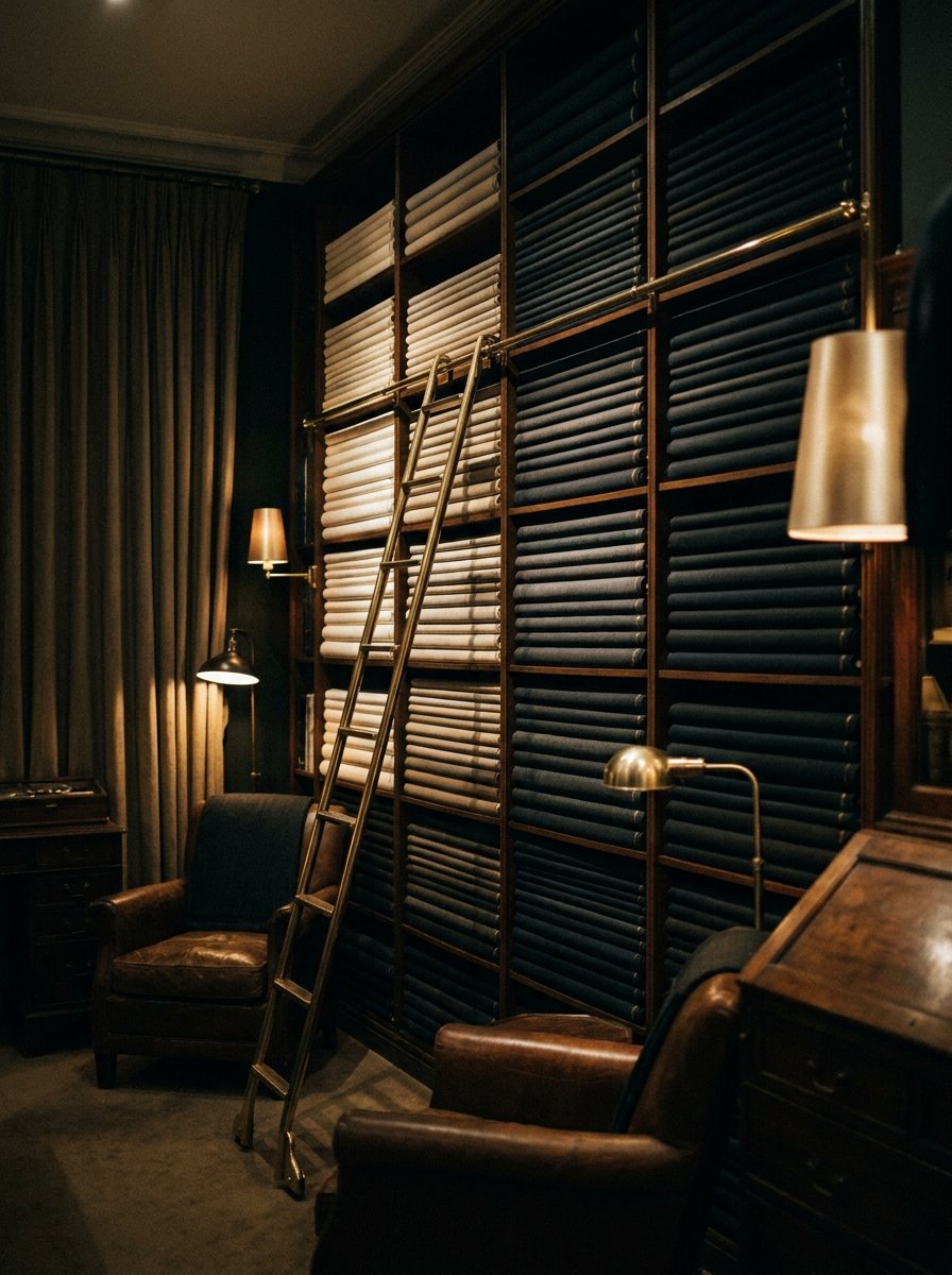 The fabric wall, bolts arranged from bone to black