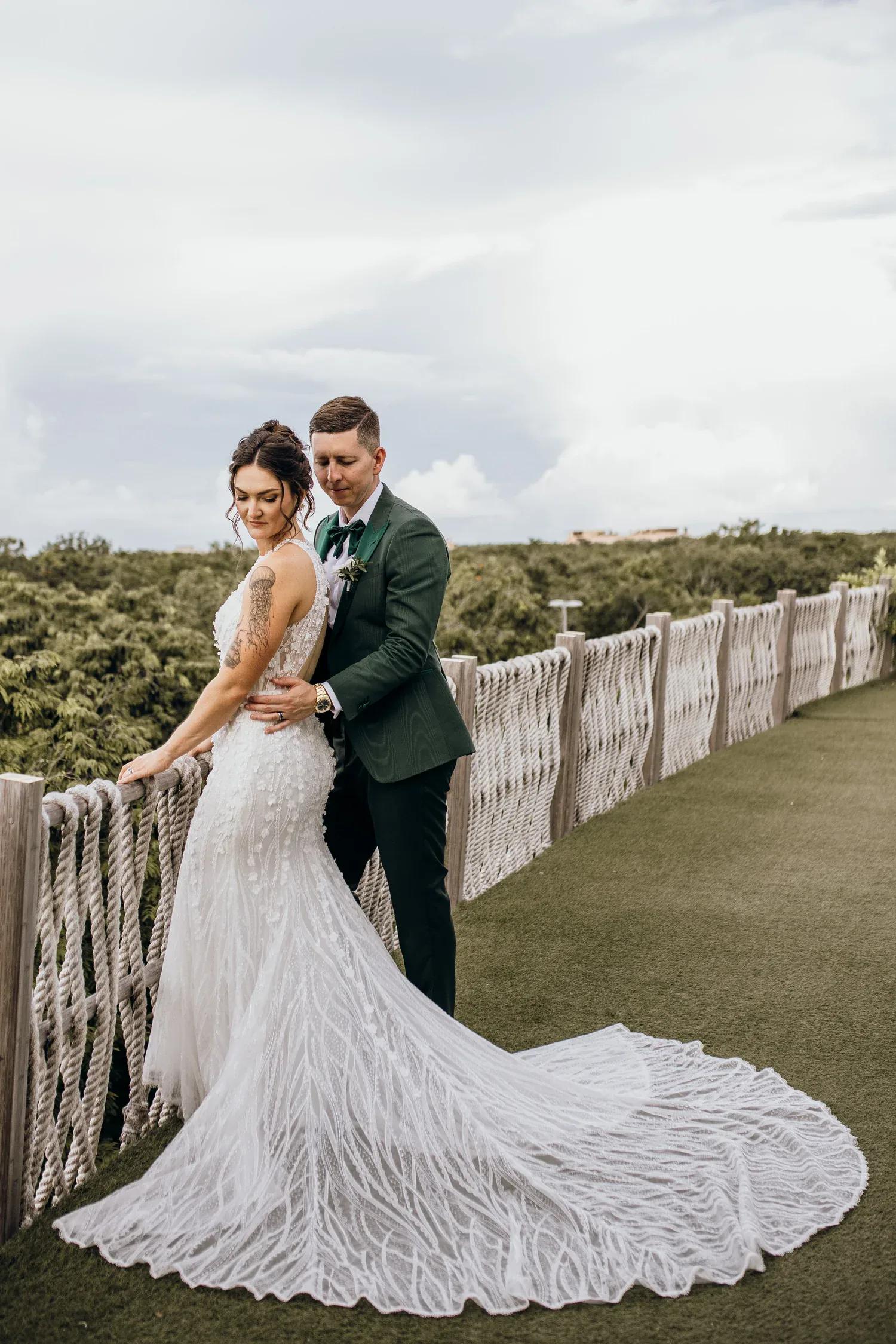 A groom photographed on his wedding day
